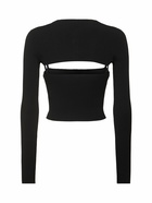 ALEXANDER WANG Cropped Viscose Cardigan with Tank Top