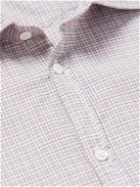 Massimo Alba - Genova Slim-Fit Micro-Checked Brushed-Twill Shirt - Blue