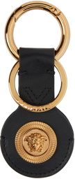 Versace Black & Gold Medusa Airtag Keychain