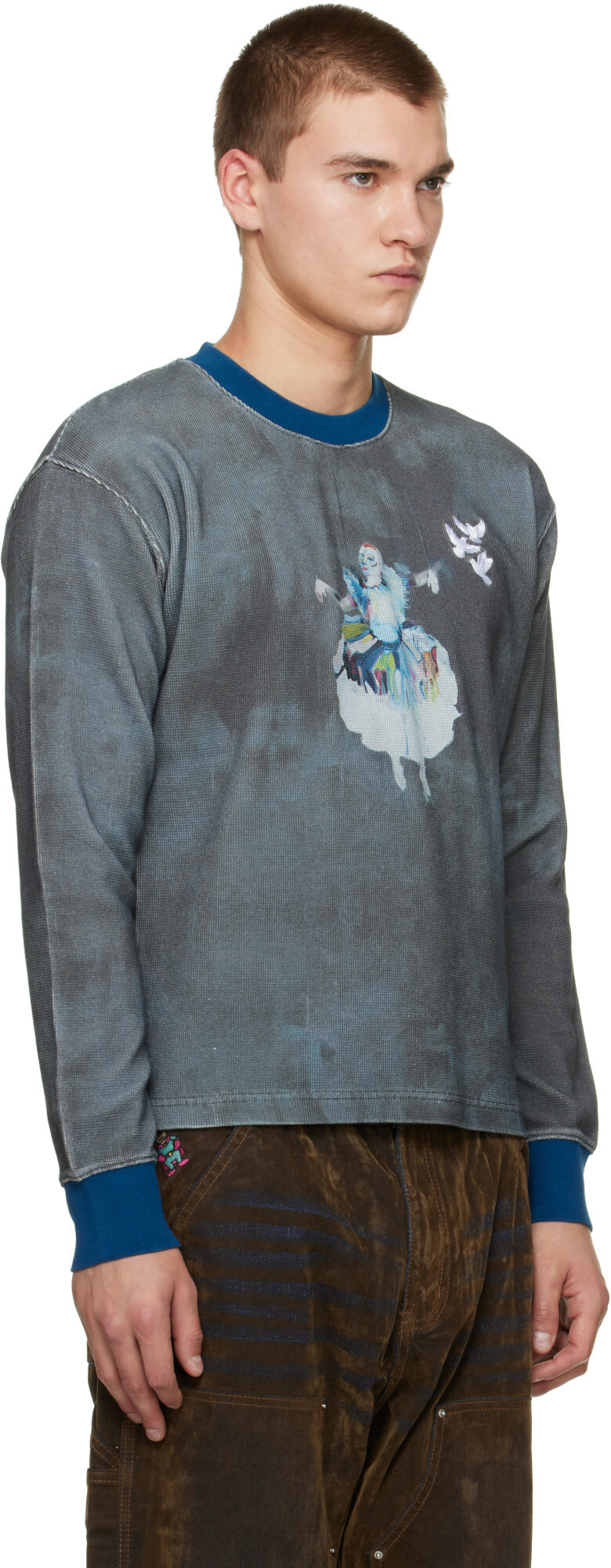 KidSuper Gray 'Puppet Master' Thermal Sweatshirt