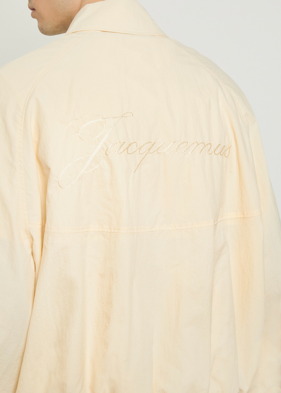 Jacquemus Le Coupe Vent Logo-embroidered Shell Jacket White