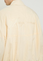 Jacquemus Le Coupe Vent Logo-embroidered Shell Jacket White