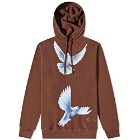 3.Paradis Men's Freedom Birds Hoody in Brown