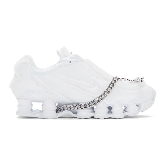 Photo: Comme des Garcons Homme Plus White Nike Edition CDG Shox TL Sneakers