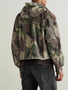 424 - Camouflage-Print Cotton-Ripstop Hooded Jacket - Green