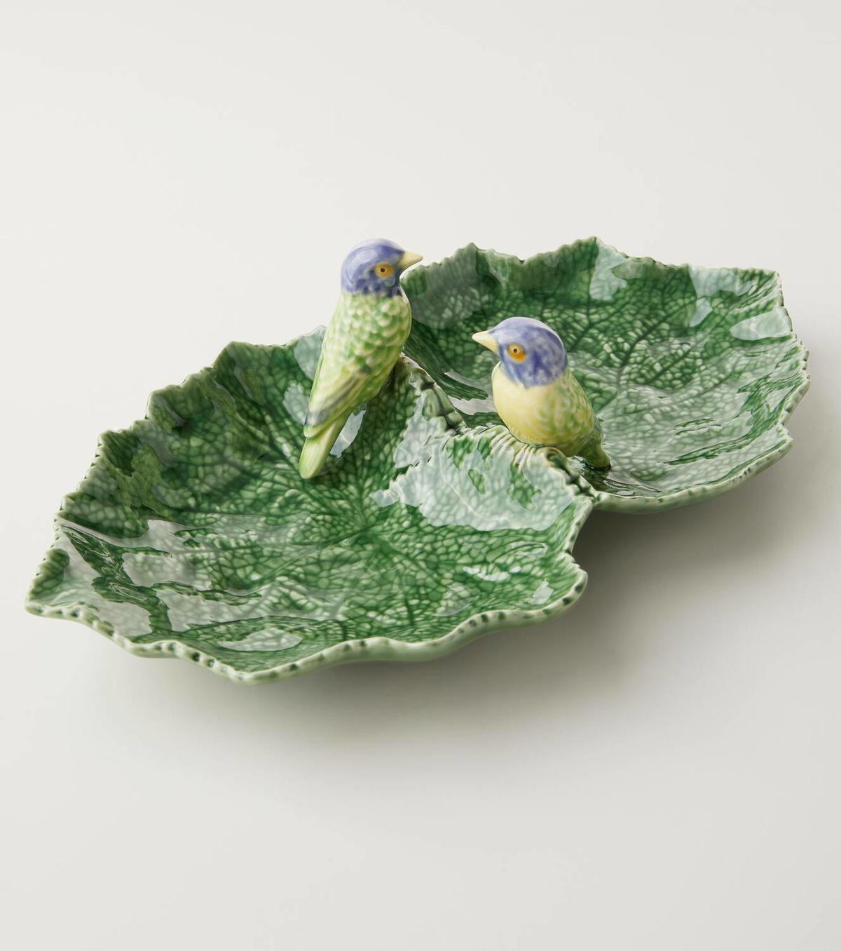 Bordallo Pinheiro Cinerária Double Leaf bowl