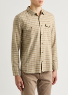 Paige Everett Checked Cotton-blend Shirt Cream