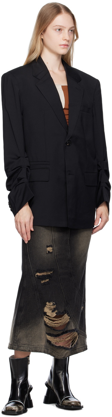 lesugiatelier Black Two-Button Blazer