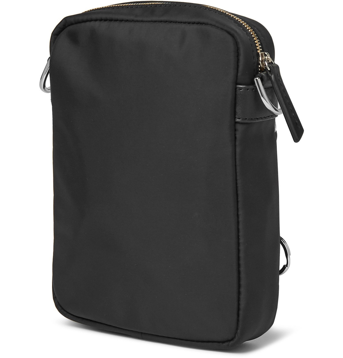 WANT LES ESSENTIELS - Reagan Leather-Trimmed Nylon Messenger Bag - Black