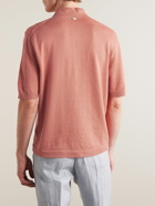 Agnona - Cotton and Linen-Blend Polo Shirt - Orange
