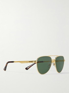 Persol - Aviator-Style Gold-Tone and Tortoiseshell Acetate Sunglasses