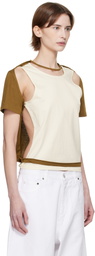 Eckhaus Latta Off-White & Brown Hugging T-shirt