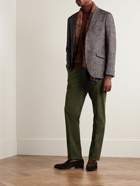 Etro - Slim-Fit Cotton-Blend Twill Trousers - Green