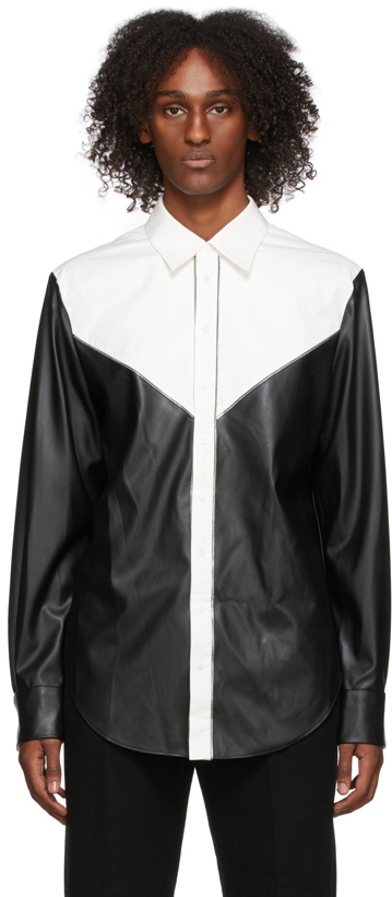 Photo: We11done Black & White Zip Yoke Shirt