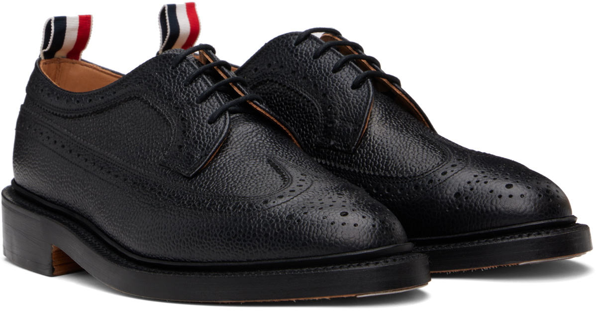 Thom Browne Black Leather Sole Longwing Derbys