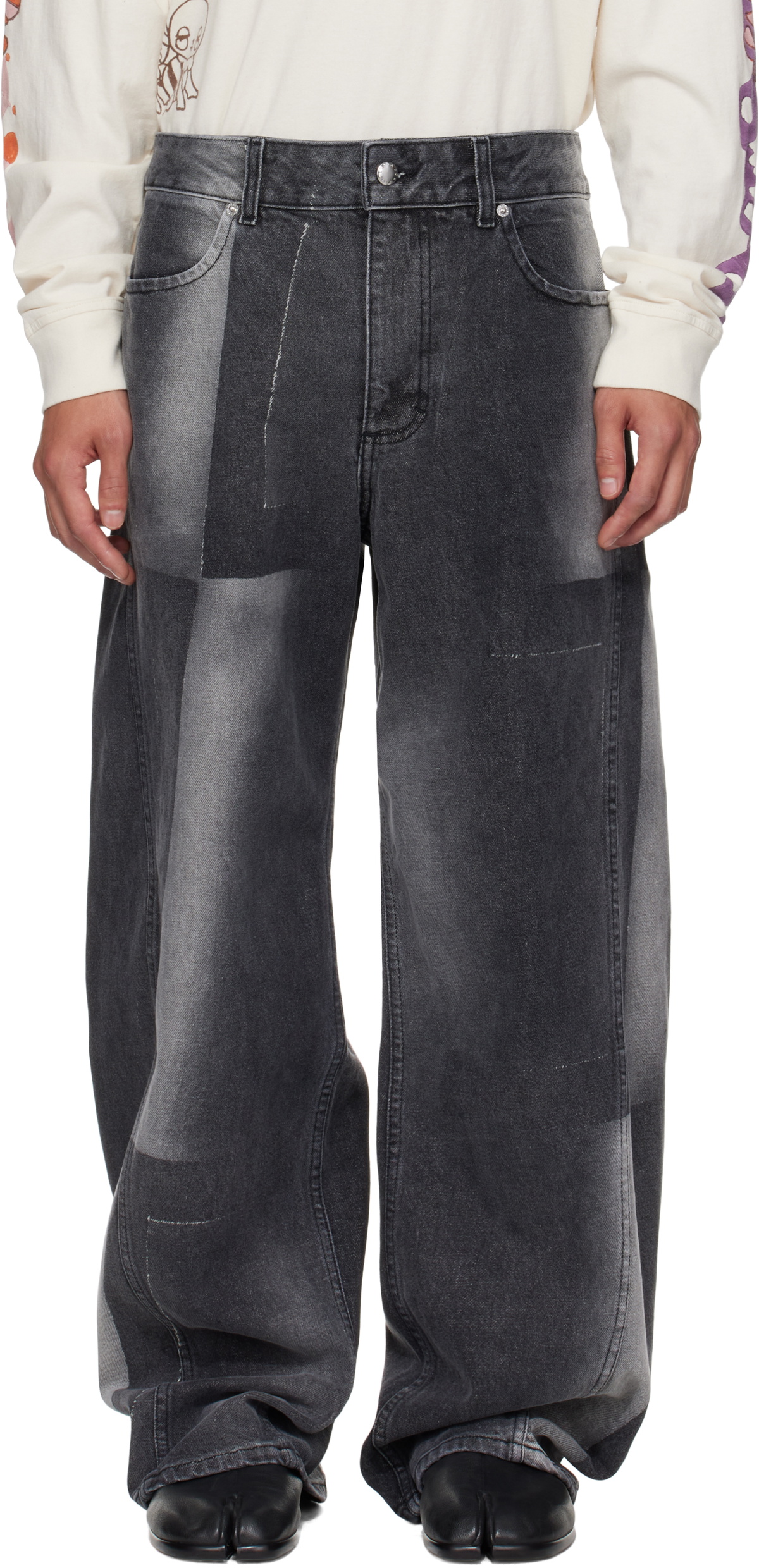 【関税込み】Eckhaus Latta グレー Bend ジーンズ Eckhaus Latta Gray Bend Jeans Eckhaus Latta