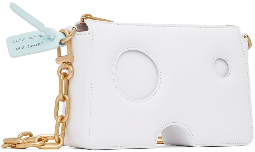 Off-white Burrow-20 Leather Shoulder Bag In White