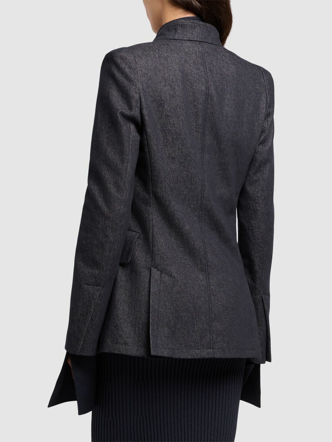ジャケット Max Mara BEATRICE BLAZER SLIM DENIM EFFECT Slim denim-effect cotton blazer, midnightblue | 