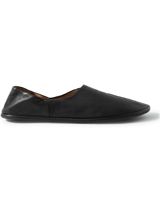 Photo: The Row - Collapsible-Heel Leather Loafers - Black