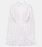 Patou Ruffled cotton shirt dress