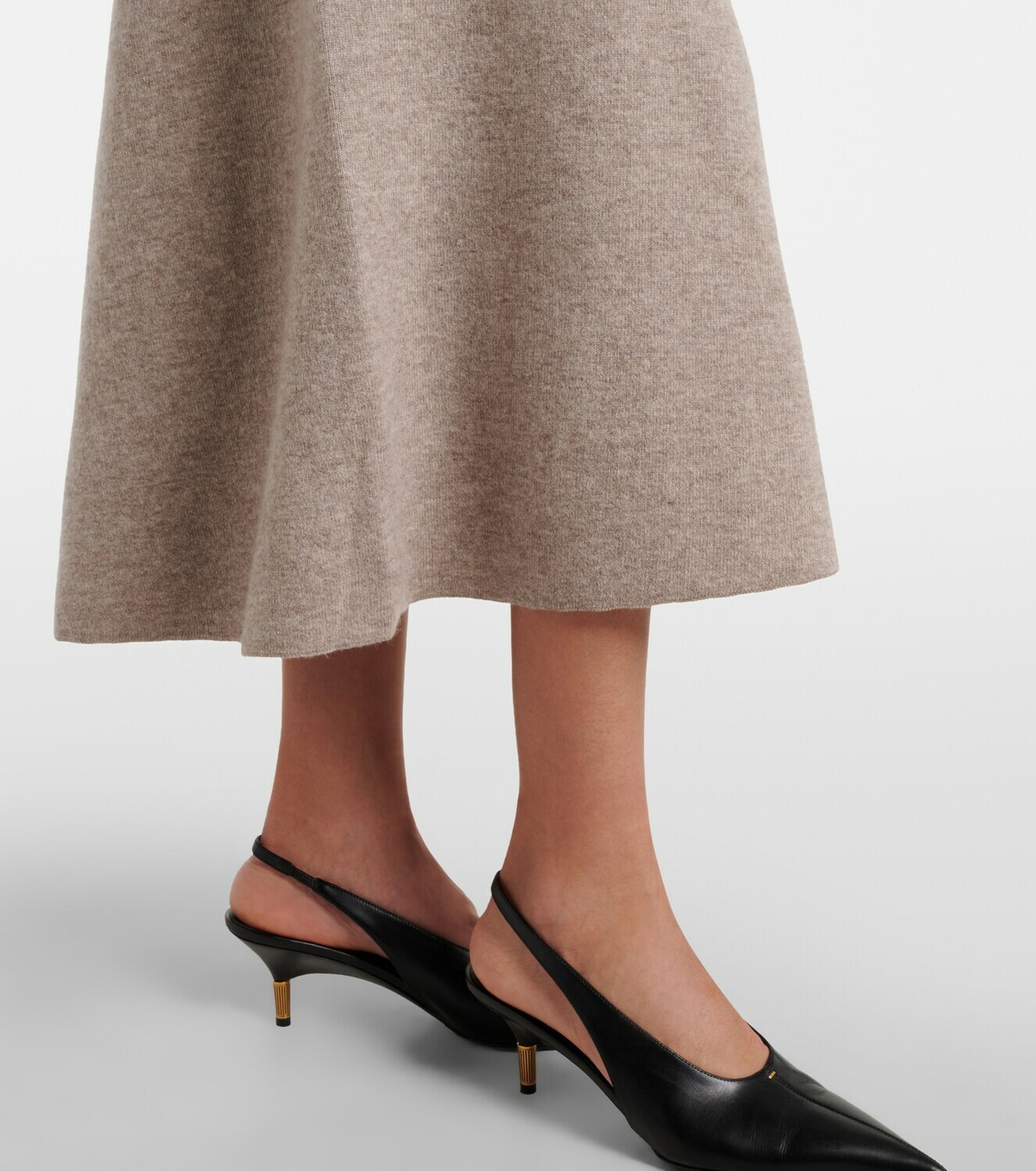 Jardin des Orangers Wool and cashmere midi skirt