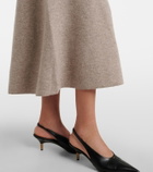 Jardin des Orangers Wool and cashmere midi skirt