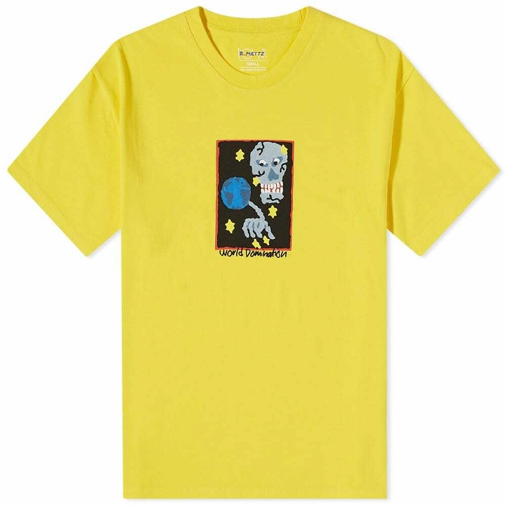 Photo: Polar Skate Co. Men's World Domination T-Shirt in Lemon