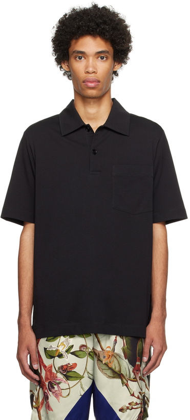 Photo: Dries Van Noten Black Buttoned Polo