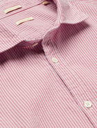 Massimo Alba - Canary Striped Cotton-Seersucker Shirt - Red