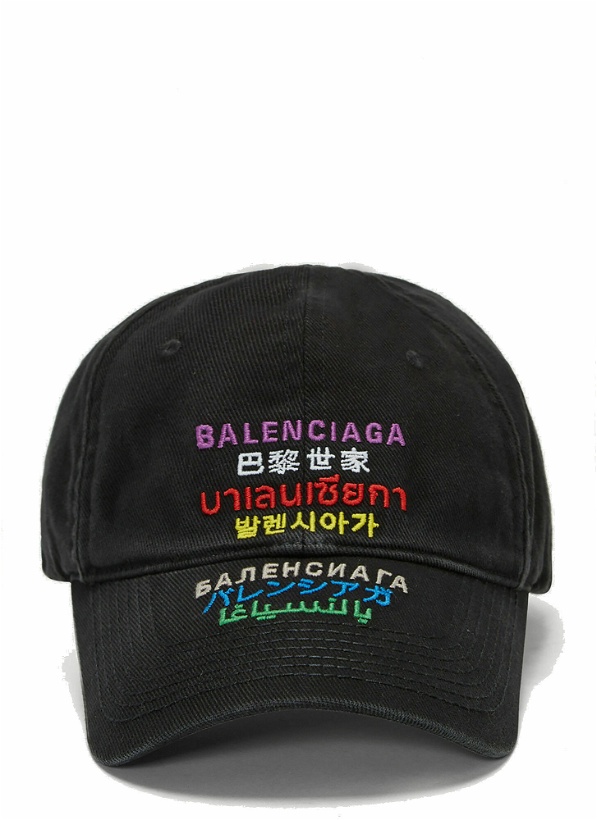 Photo: Multilanguages Baseball Cap in Black