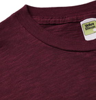 Velva Sheen - Printed Slub Cotton-Jersey T-Shirt - Burgundy