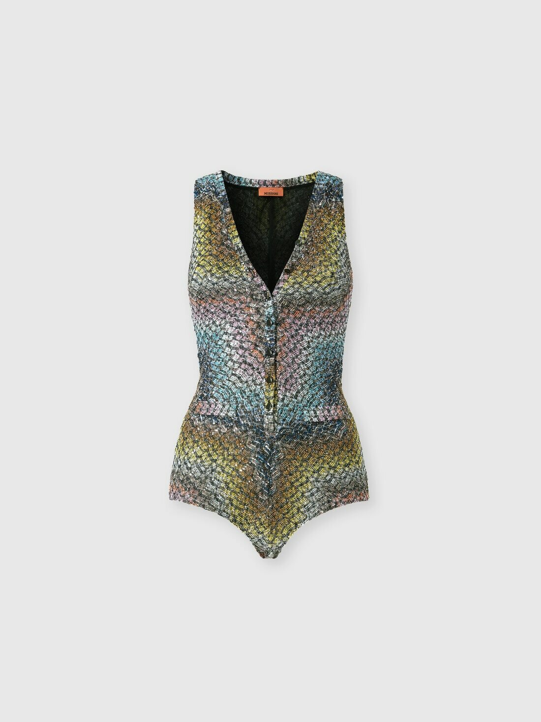 Missoni - Zig zag one-piece swimsuit with sequin application, Women, Multicoloured