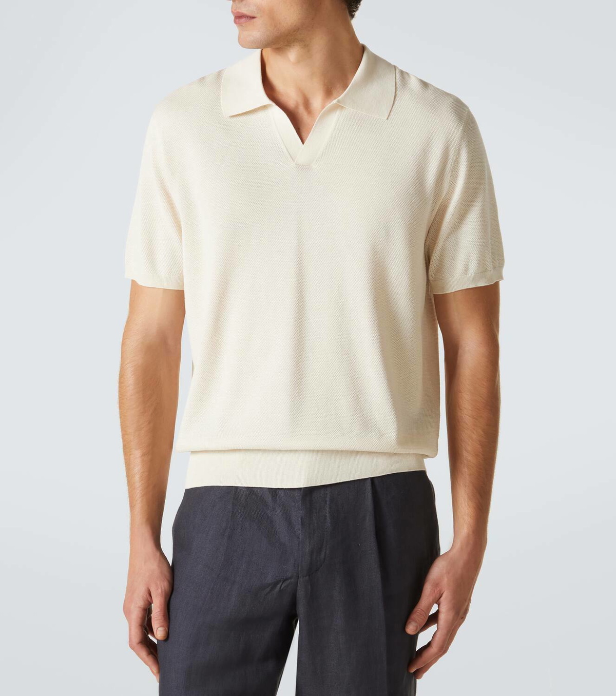 Tシャツ・カットソー Ralph Lauren Ralph Lauren Purple Label Silk Polo Ralph Lauren Purple Label Silk and cotton polo shirt Ralph