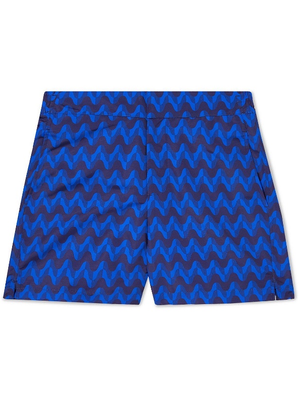 Photo: Frescobol Carioca - Copacabana Slim-Fit Short-Length Printed Swim Shorts - Blue
