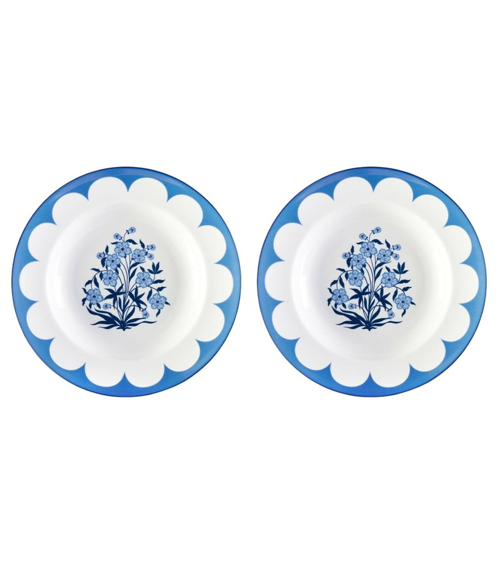 Photo: Aquazzura Casa Jaipur set of 2 porcelain soup plates