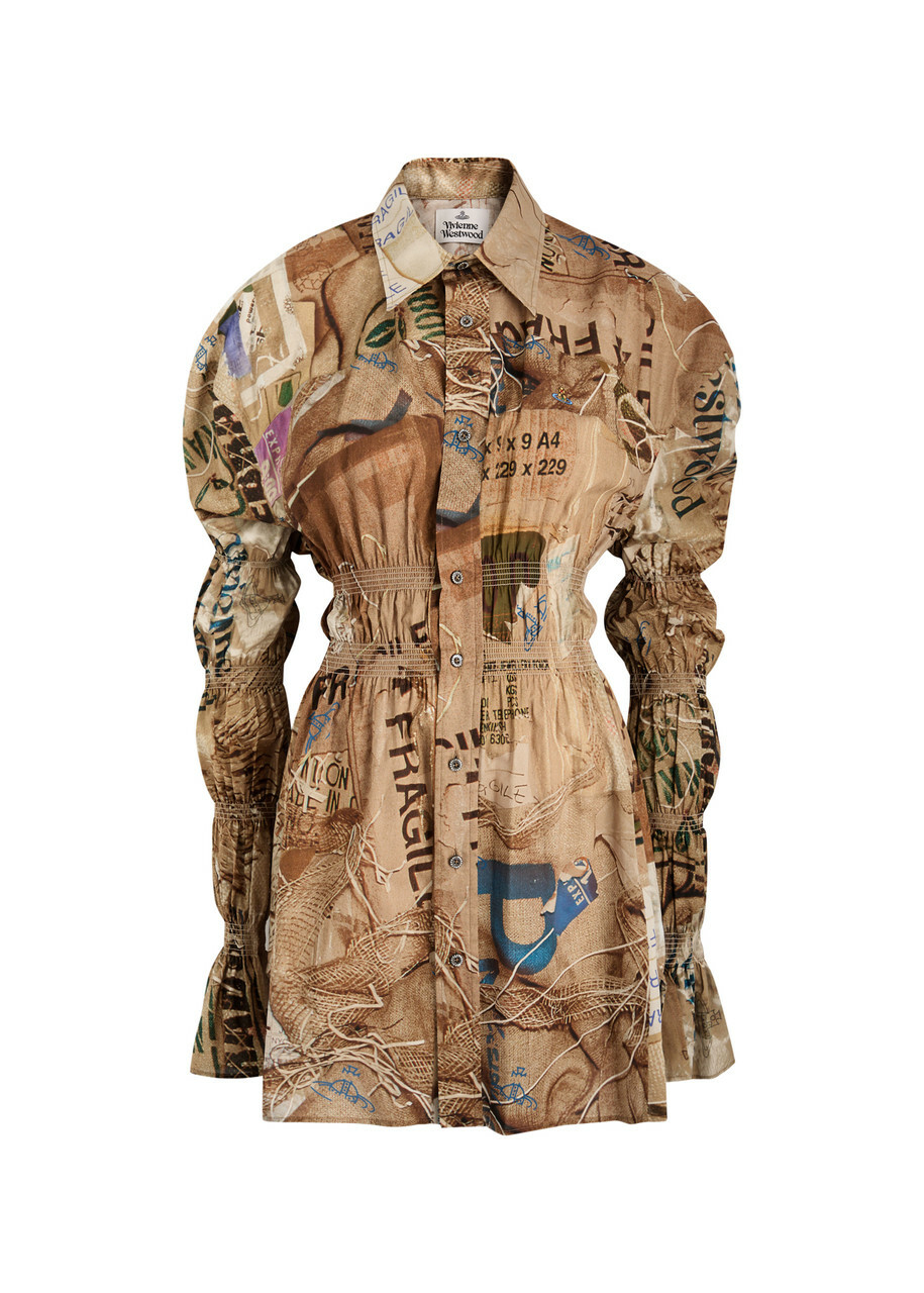 Vivienne Westwood Printed Cotton Mini Shirt Dress Multicoloured Vivienne Westwood Vivienne Westwood Printed Cotton Mini Shirt Dress Multicoloured Vivienne Westwood