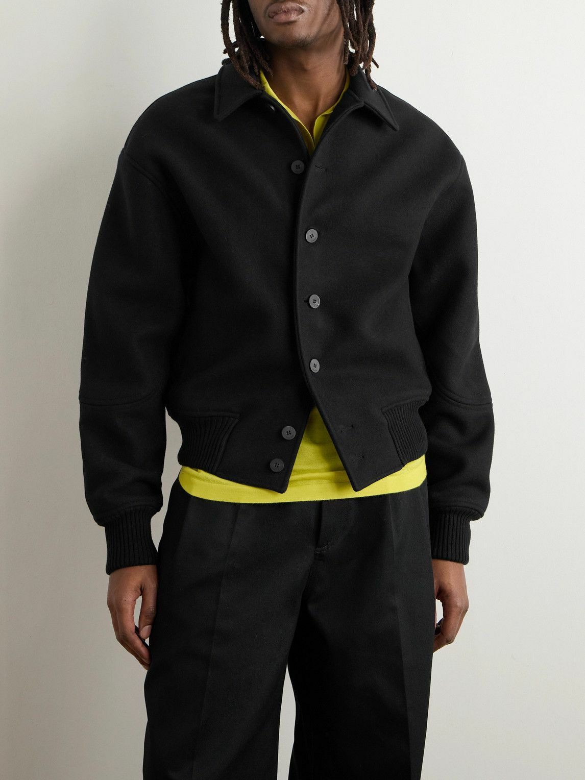 Jacquemus - Feltro Wool-Felt Bomber Jacket - Black