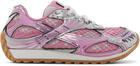 Bottega Veneta Pink & Silver Orbit Sneakers
