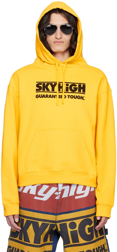 Photo: Sky High Farm Workwear Yellow Print Hoodie