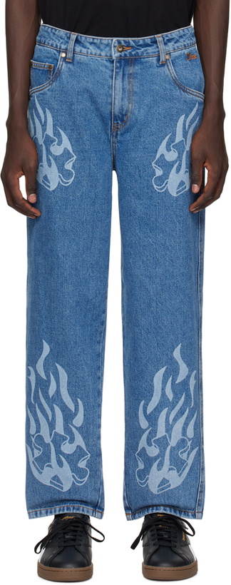 Photo: Dime Blue Flamepuzz Jeans