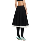 SHUSHU/TONG Black Ruffled Pleat Midi Skirt