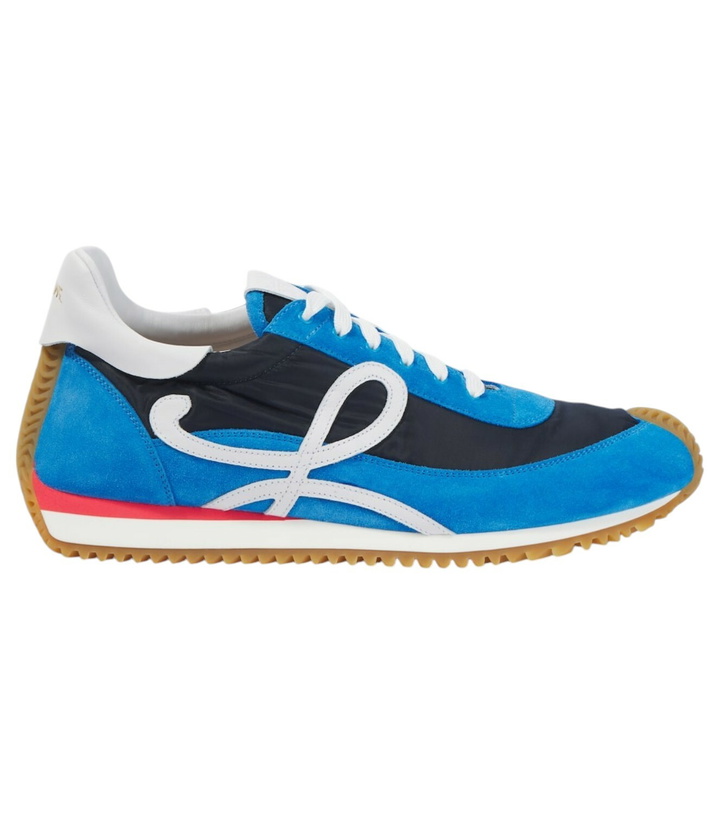 Photo: Loewe Flow Runner 2.0 suede-trimmed sneakers