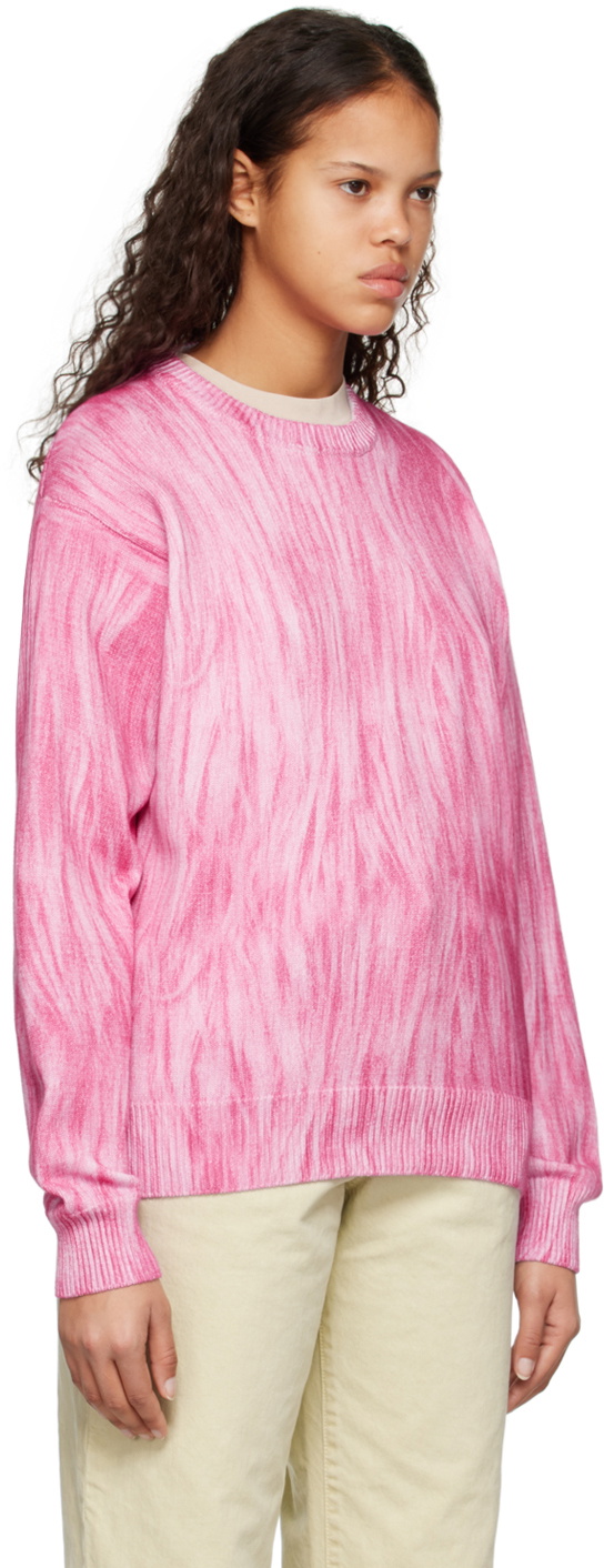 Stüssy Pink Printed Fur Sweater Stussy