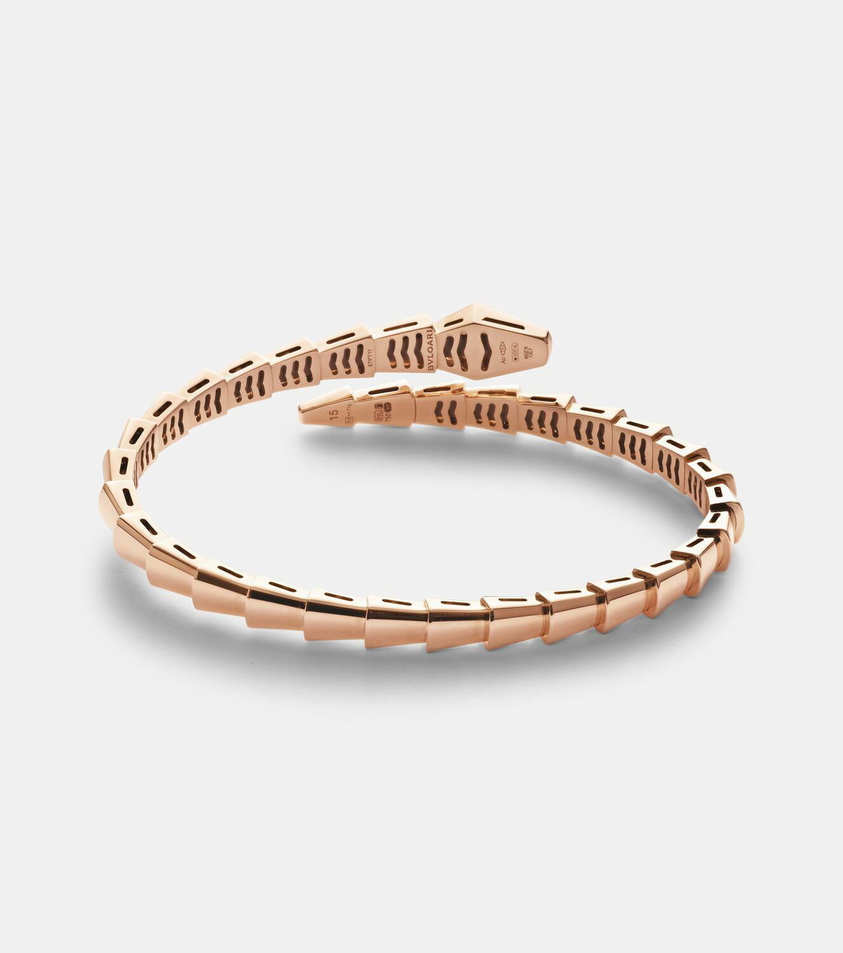 Bvlgari Serpenti Viper 18kt rose gold bracelet with diamonds