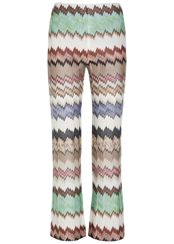 Photo: Missoni Snake-pattern Metallic-knit Trousers Multicoloured