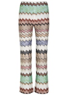 Missoni Snake-pattern Metallic-knit Trousers Multicoloured