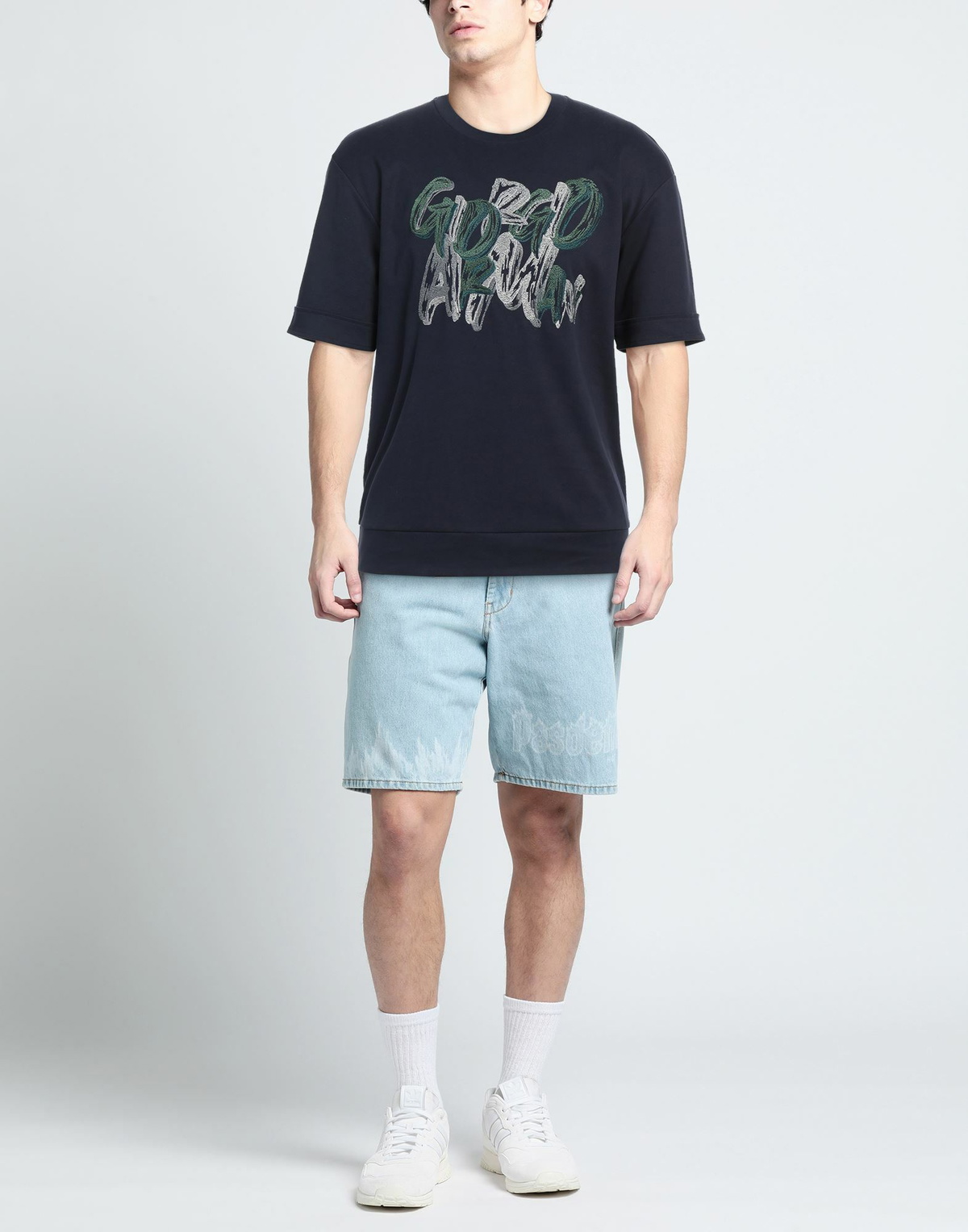 Giorgio Armani Mens T-shirt in Navy