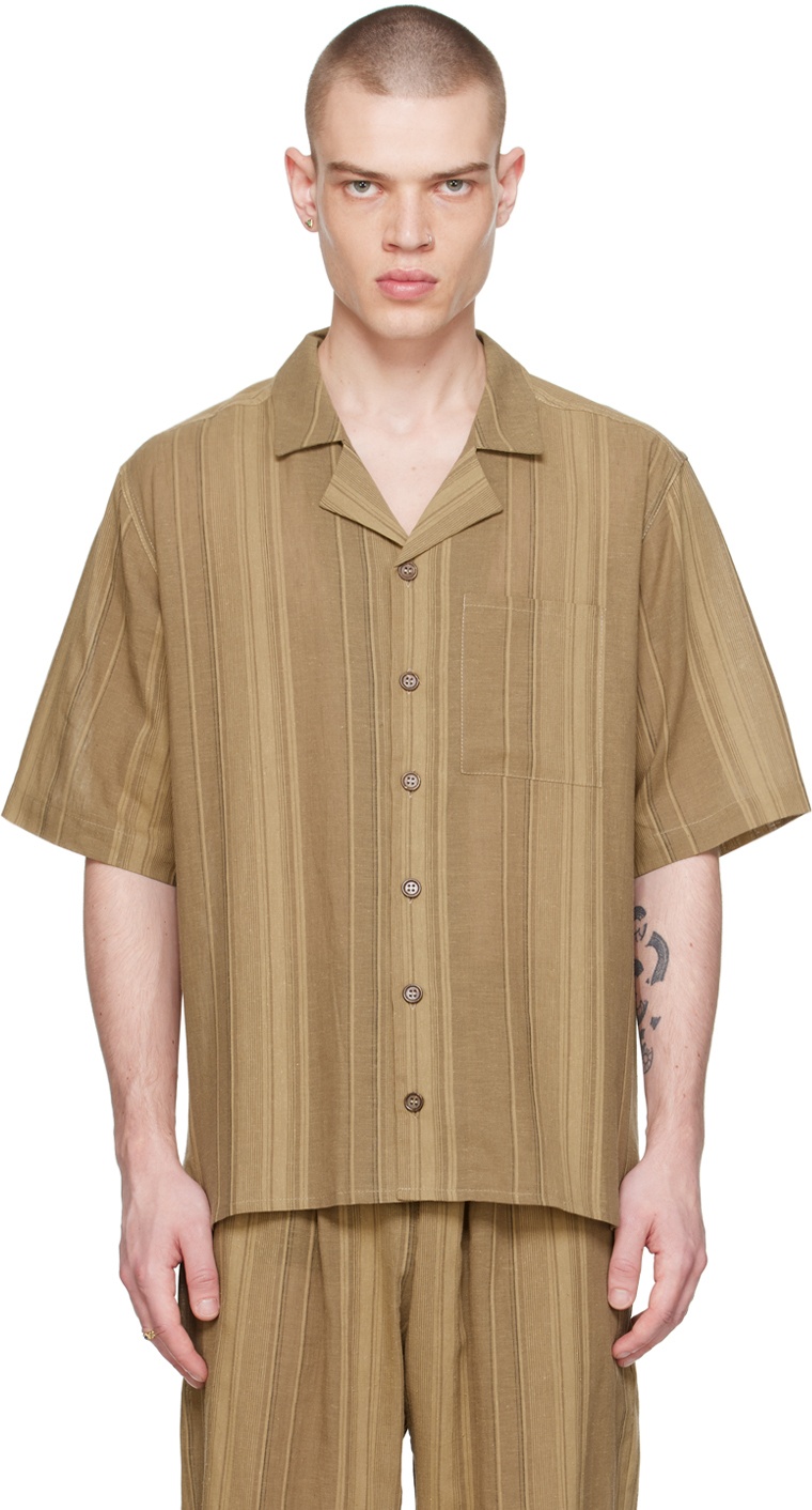 Photo: XENIA TELUNTS Brown Stripe Summer V.1 Shirt