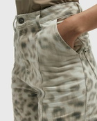 ROTATE Birger Christensen Printed Denim Cargo Pants Grey Womens Casual Pant