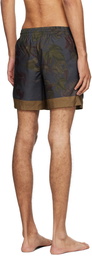 Dries Van Noten Navy Printed Swim Shorts